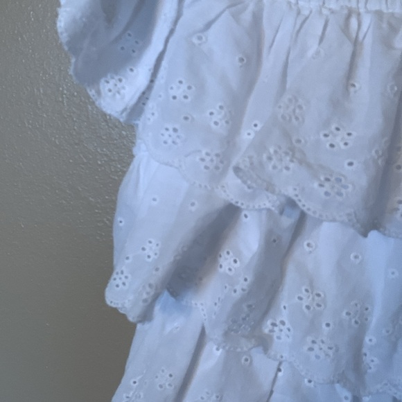 Show Me Your Mumu Lucy white eyelet ruffle mini dress size S - Picture 6 of 7